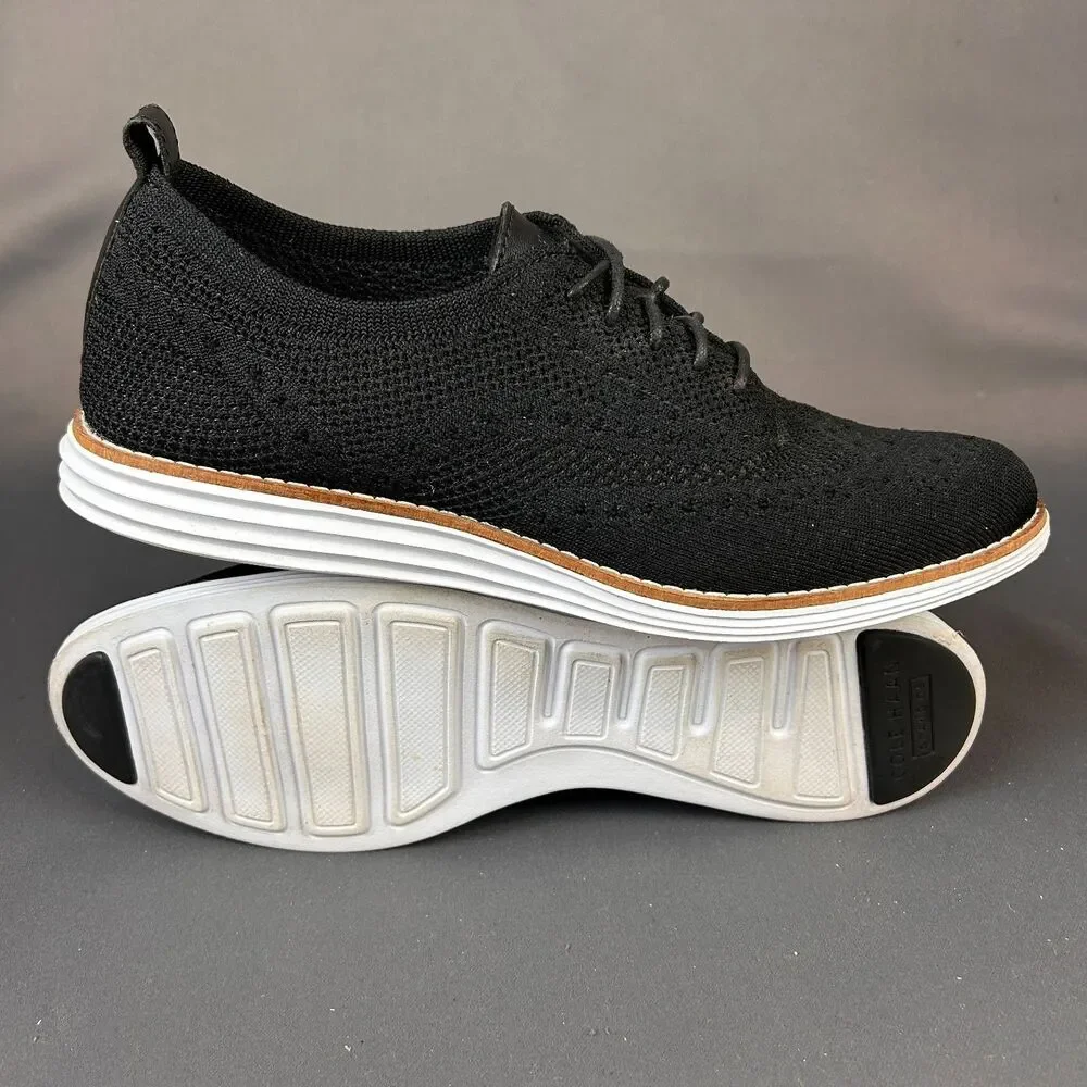 Cole Haan Black Stitchlite Wingtip Oxford Sneaker Shoes Size 8B - Picture 13 of 16